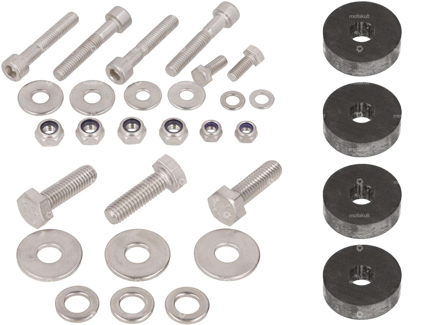 swiing® revival screw set mudguard front & rear Inox | Pony Cross 521 Carousel Image 1