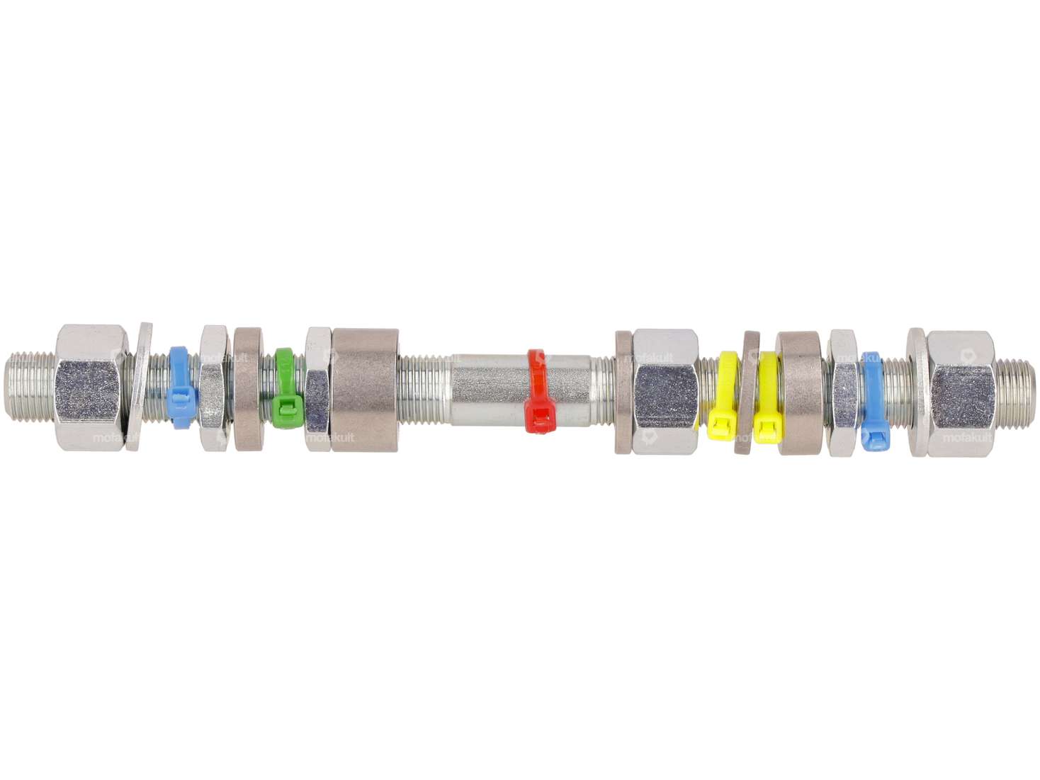 swiing® ingenious wheel axle for bearing conversion kit Snowflake front wheel | Puch Maxi Carousel Image 1