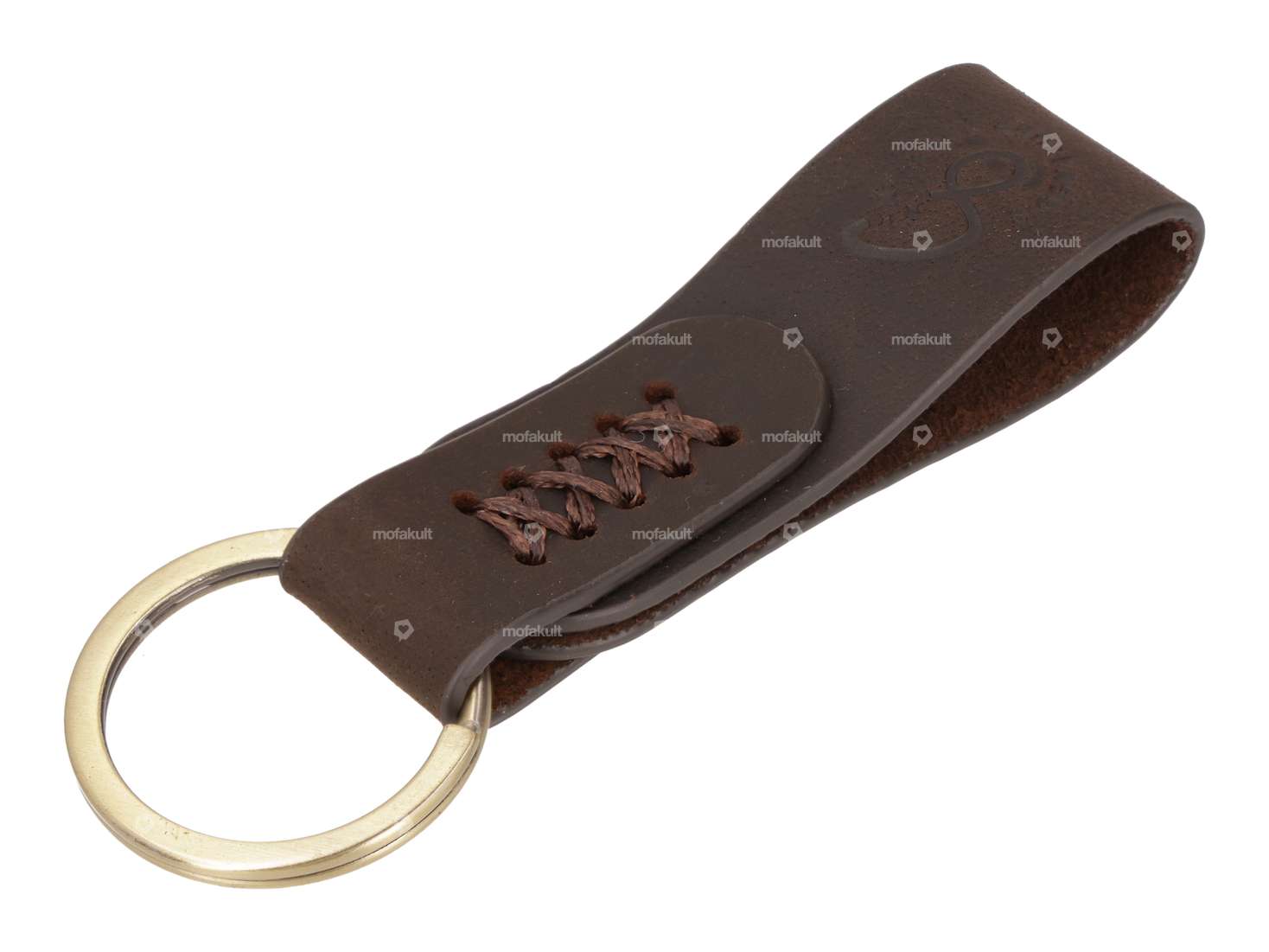 Siggnature key fob leather brown Carousel Image 1