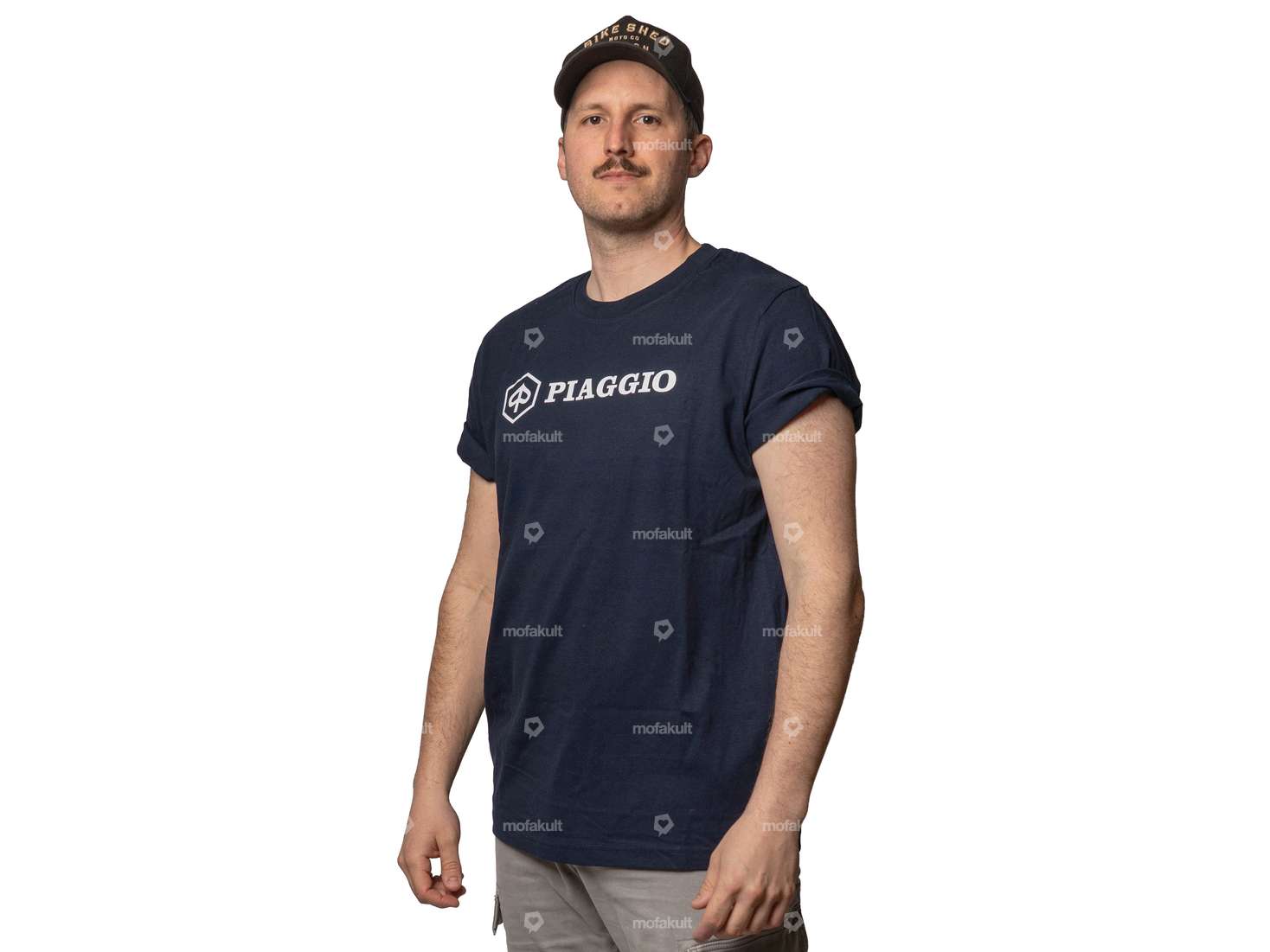 mk-Merch T-Shirt "PIAGGIO" blue Carousel Image 4