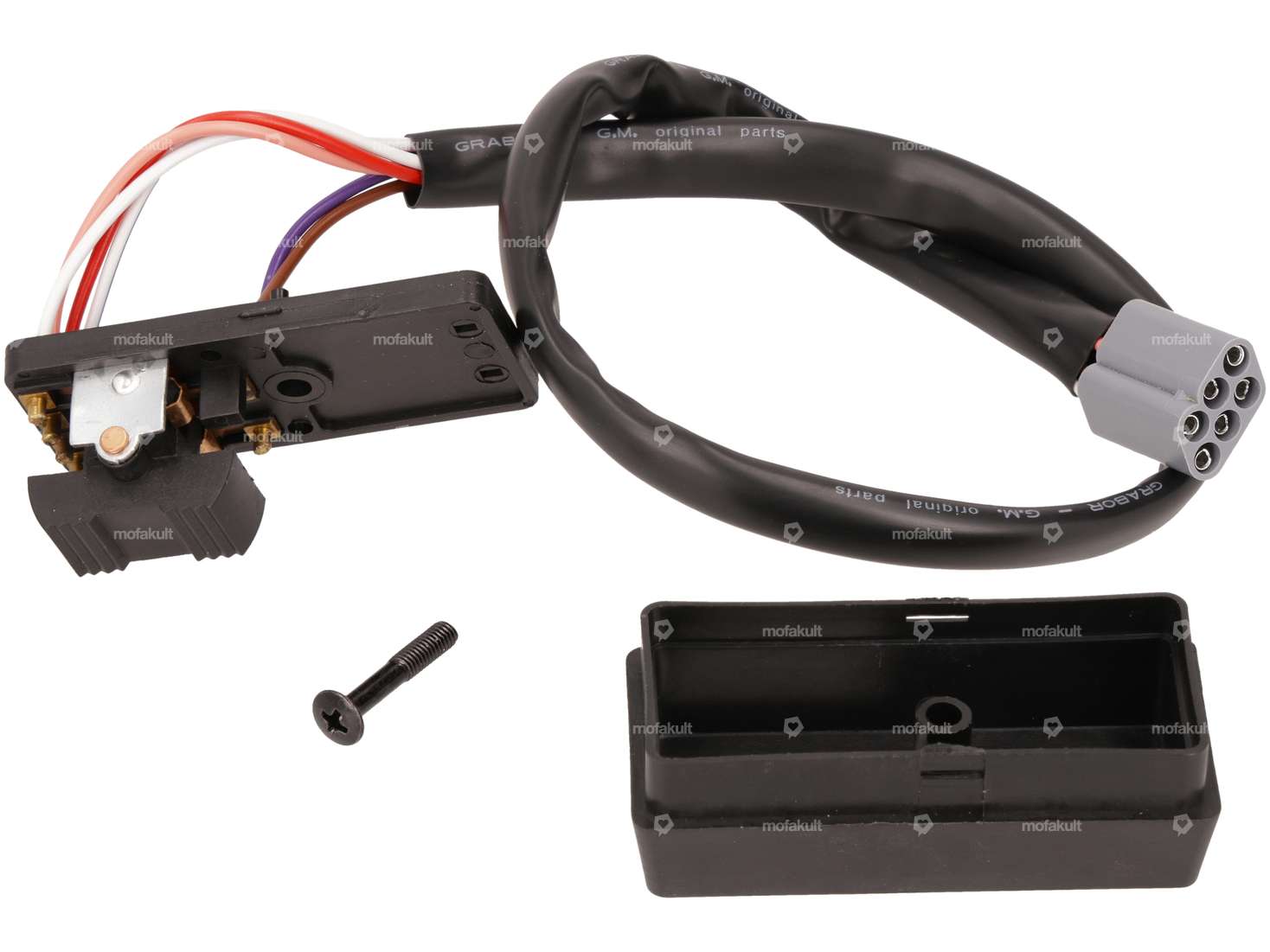 Grabor blinker switch 6 cables, multi-plug | Vespa PX Lusso, PX MY, T5, PK S, PK XL Carousel Image 3