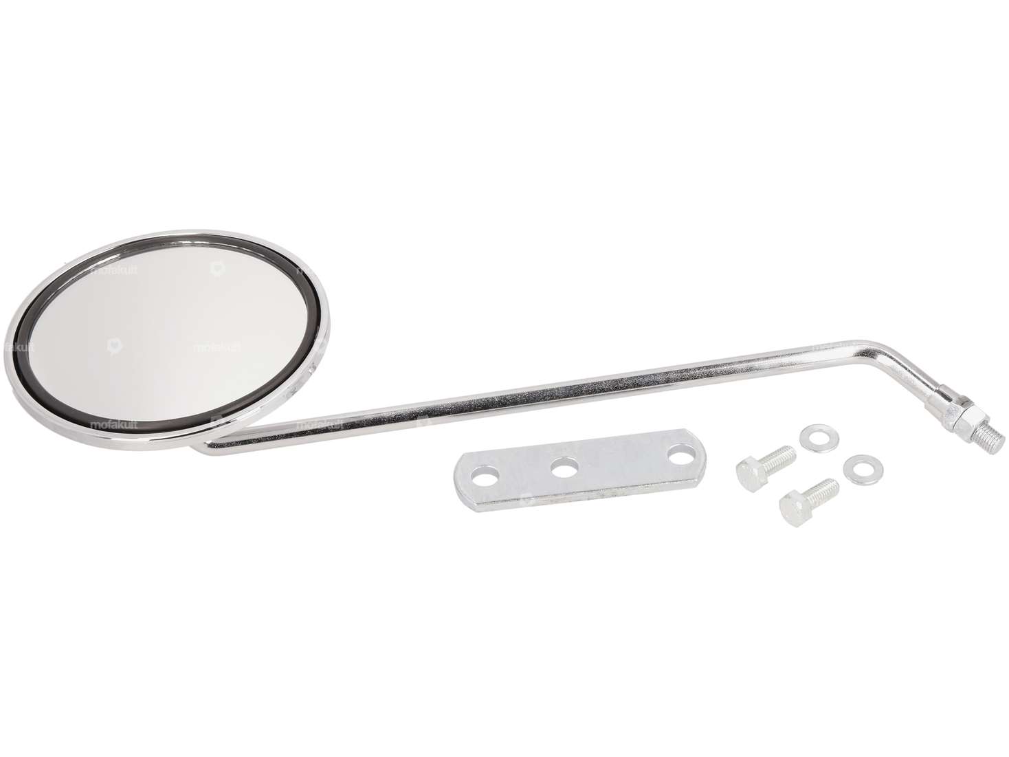 Vicma Round Mirror, Ø 105 mm, Left, Chrome | Vespa Large Frame, Small Frame Carousel Image 2