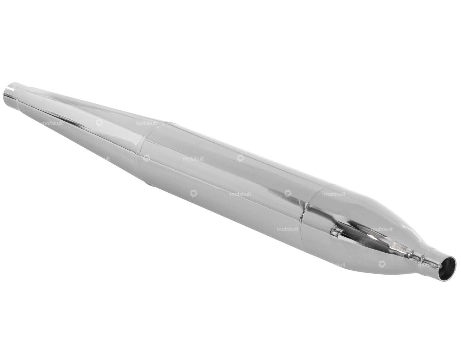 Rear muffler flute Ø 28 / 70 mm chrome Carousel Image 2