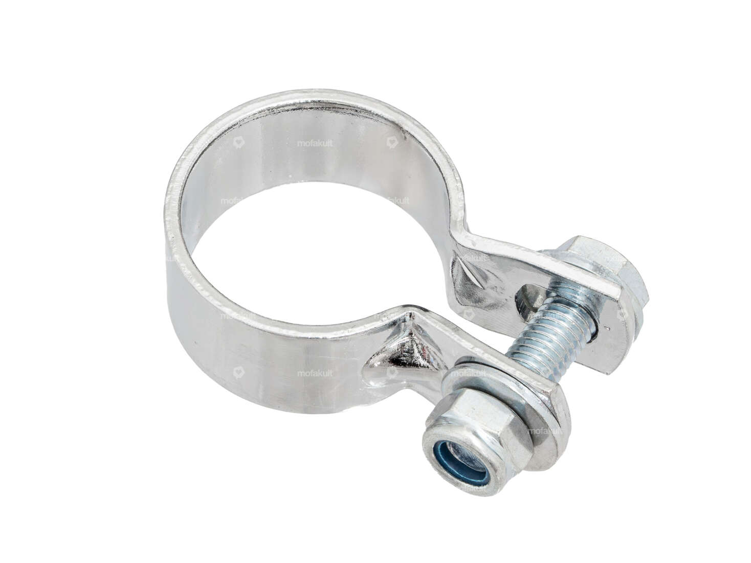GPO exhaust clamp 34 mm chrome Carousel Image 1