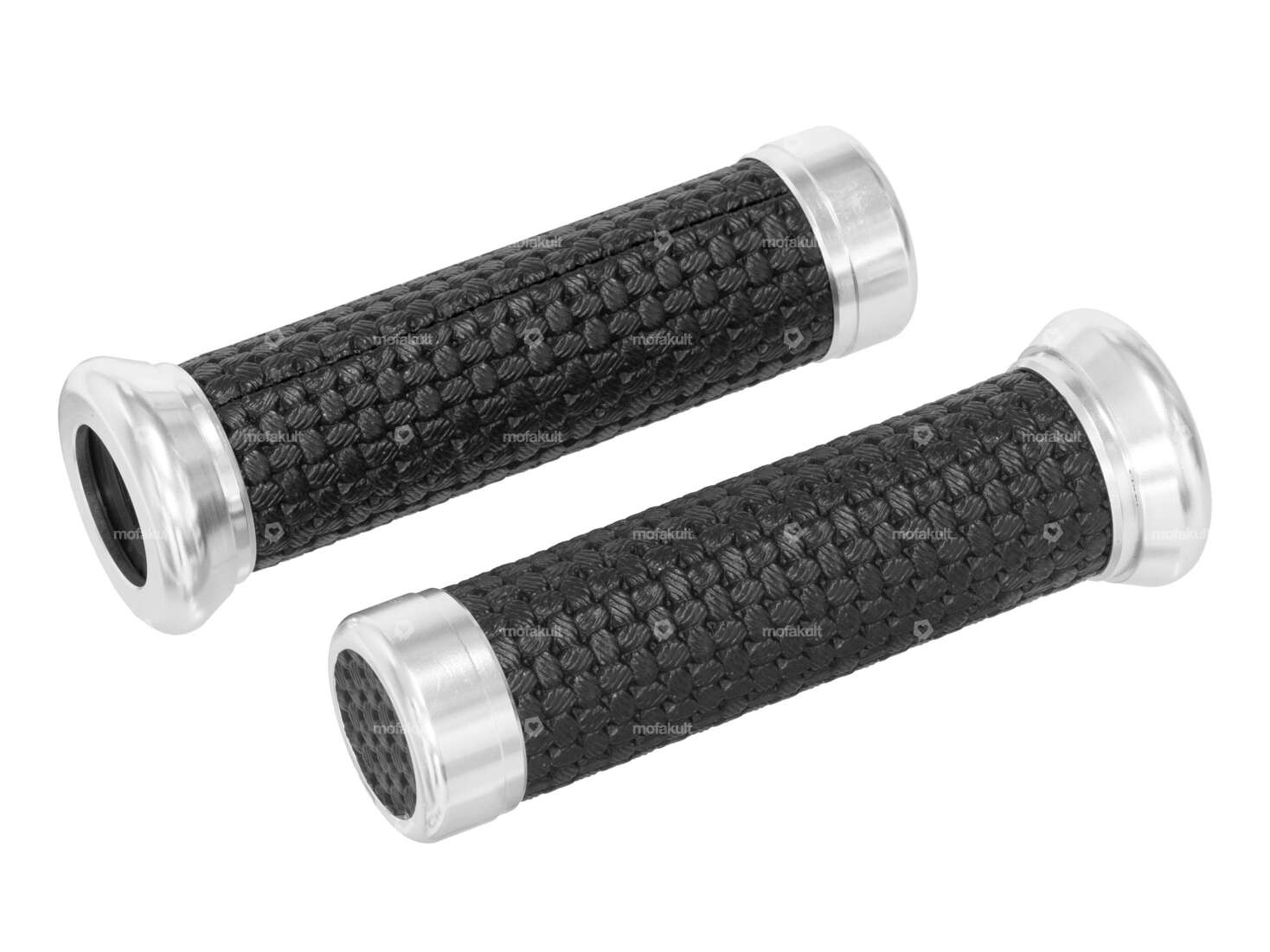 GPO handles leather natural aluminum black Carousel Image 1