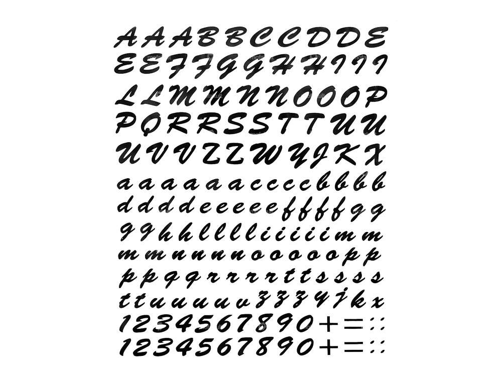 Sticker sheet letters 240 x 200 mm Carousel Image 1