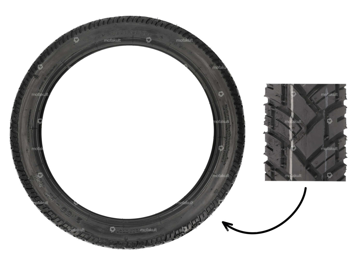 VeeRubber 2.50 x 17" tires VRM094 (V094) Allround Carousel Image 1