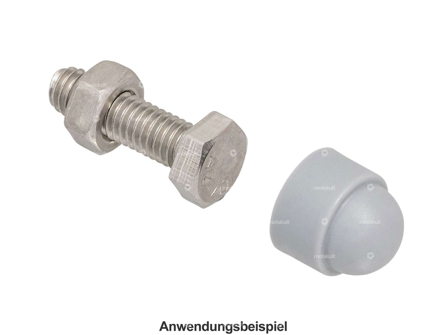 Cover cap external hexagon M6 gray Carousel Image 3