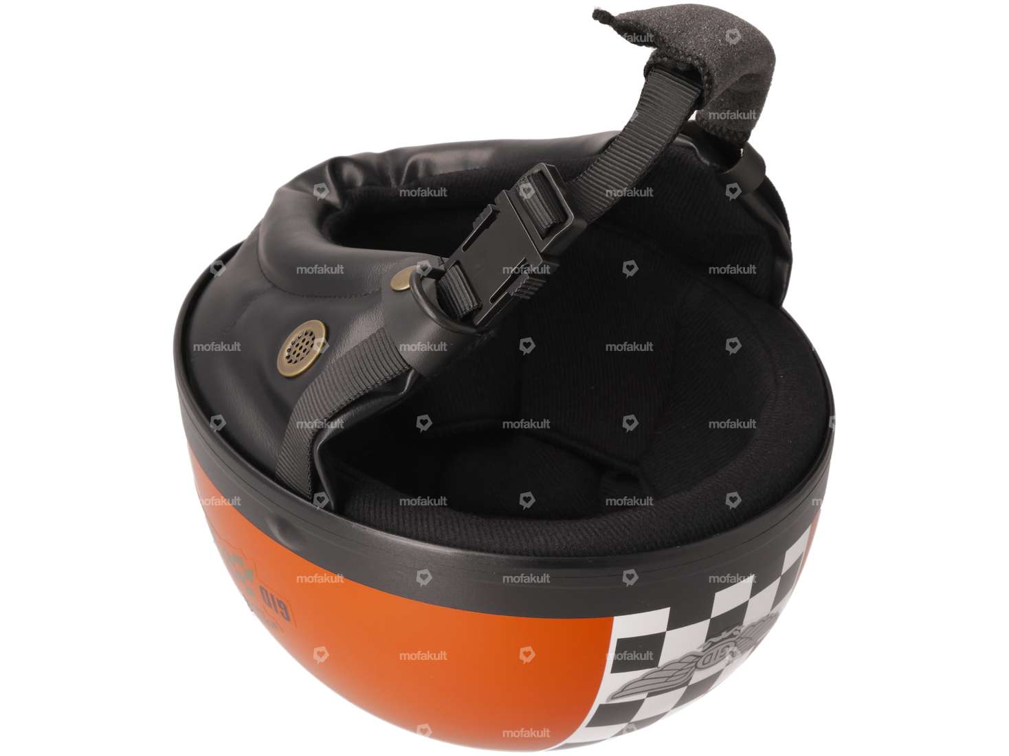 Cup helmet orange with target flag Carousel Image 4