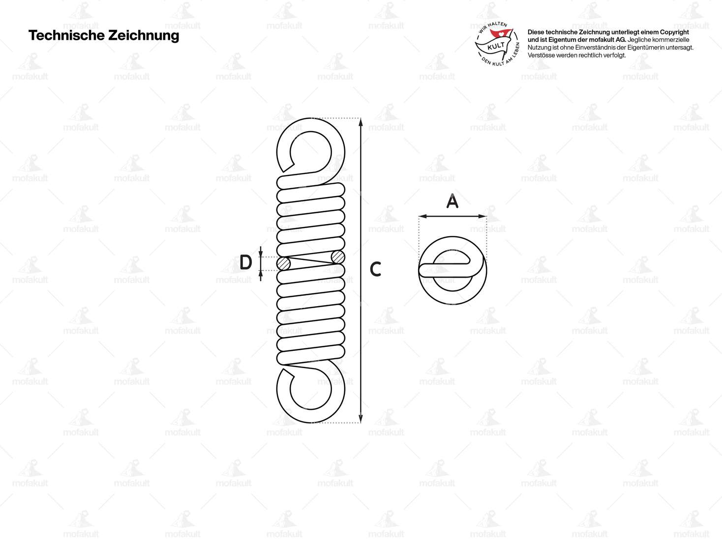 Spring Ø 1.8/9.5 x 85 mm Carousel Image 2