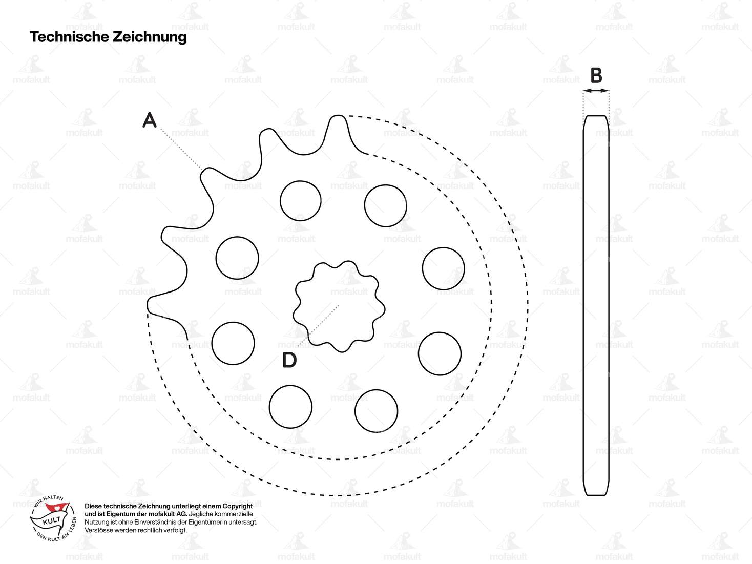 ESJOT sprocket 9 - 18 teeth | Puch Carousel Image 2