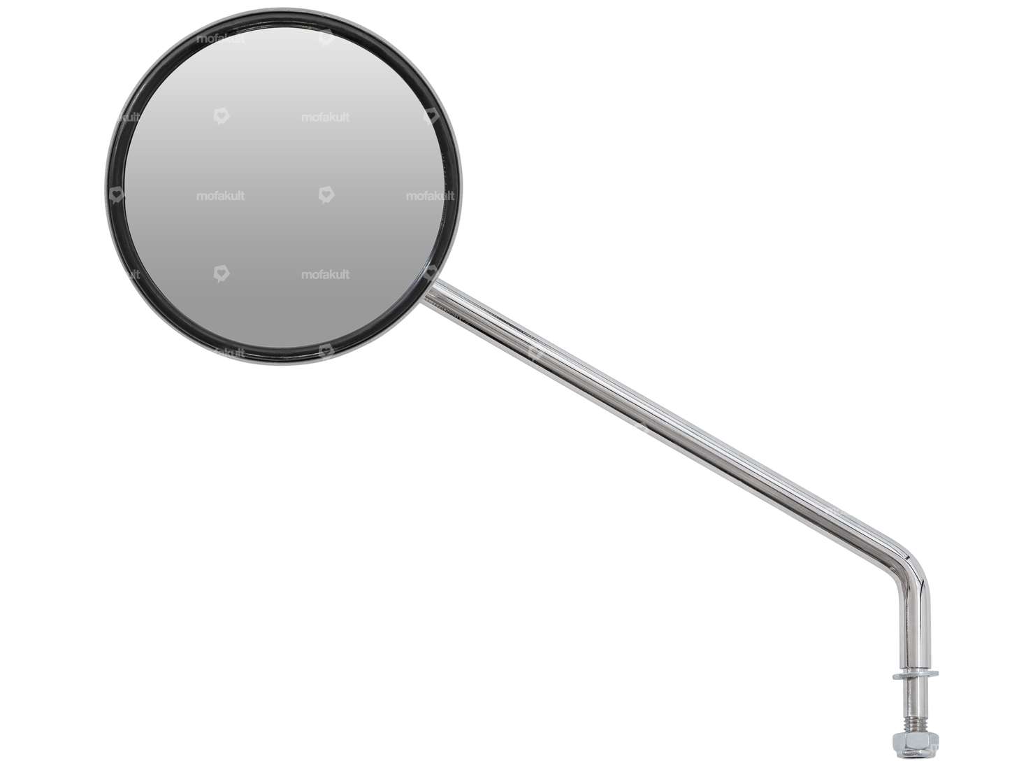 Bumm mirror round 10 cm left Inox / chrome Carousel Image 1