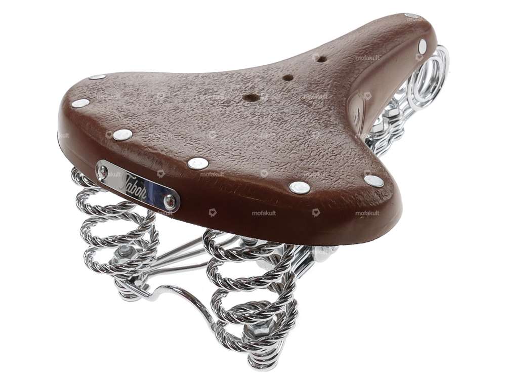 Tabor saddle leather barrel spring turned brown Carousel Image 3