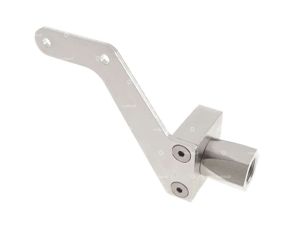 66HEROES License plate holder side incl. mounting pin Inox (DE version) Carousel Image 1