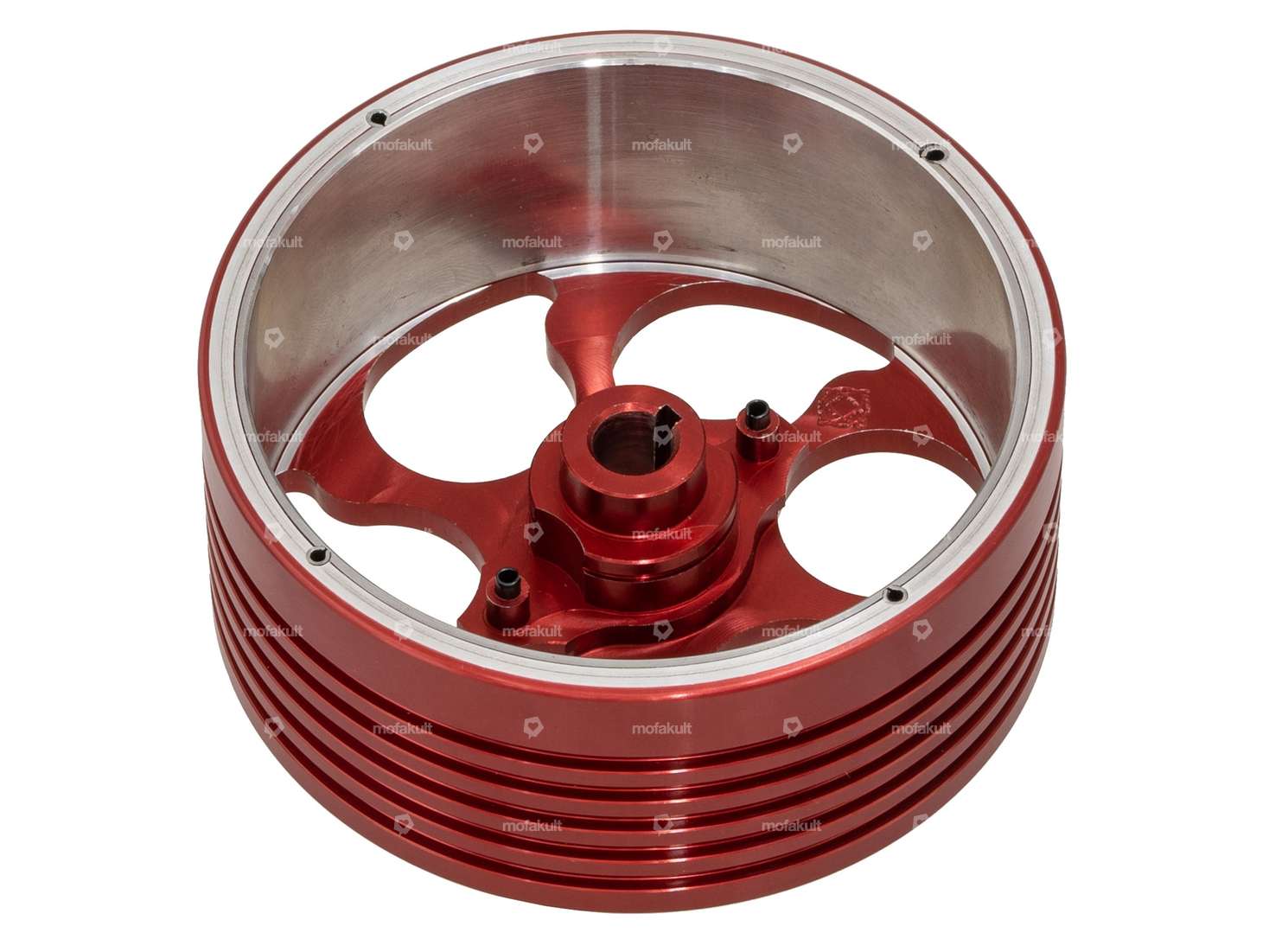 Clutch bell converter Vario CNC aluminum red | Piaggio Ciao, SI, Bravo, Boxer Carousel Image 2