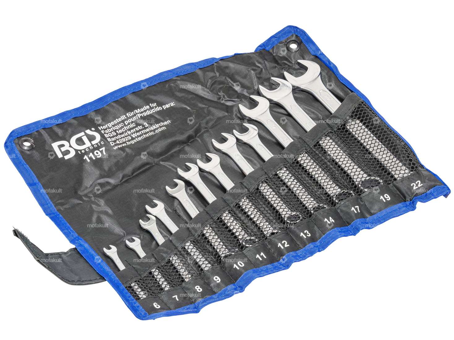 BGS Combination wrench set SW 6 - 22 mm 12 pcs. Carousel Image 1