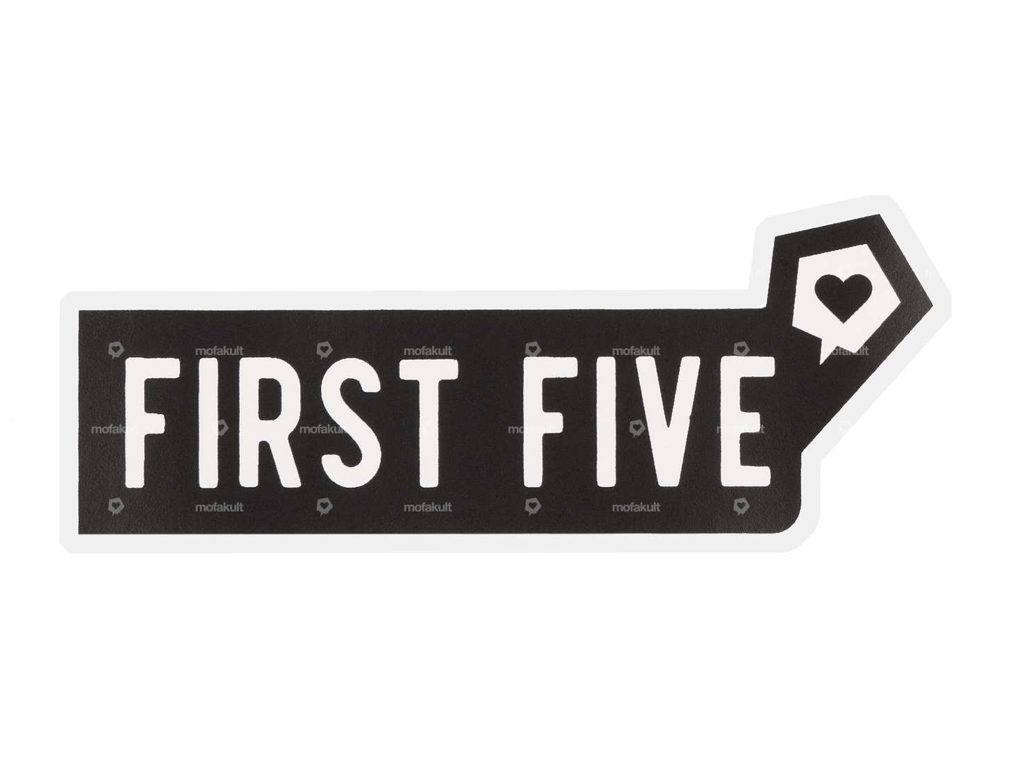 mk-Merch sticker "FIRST FIVE" 25 x 100 mm Carousel Image 1