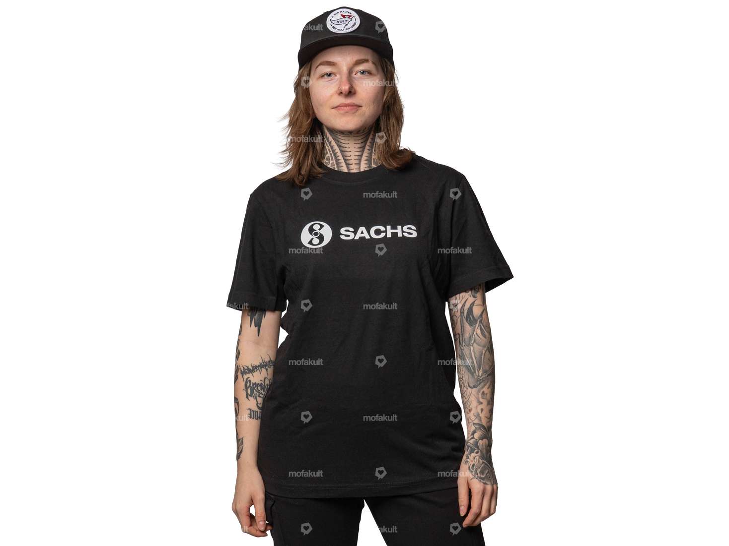 mk-Merch T-Shirt "SACHS" black Carousel Image 1