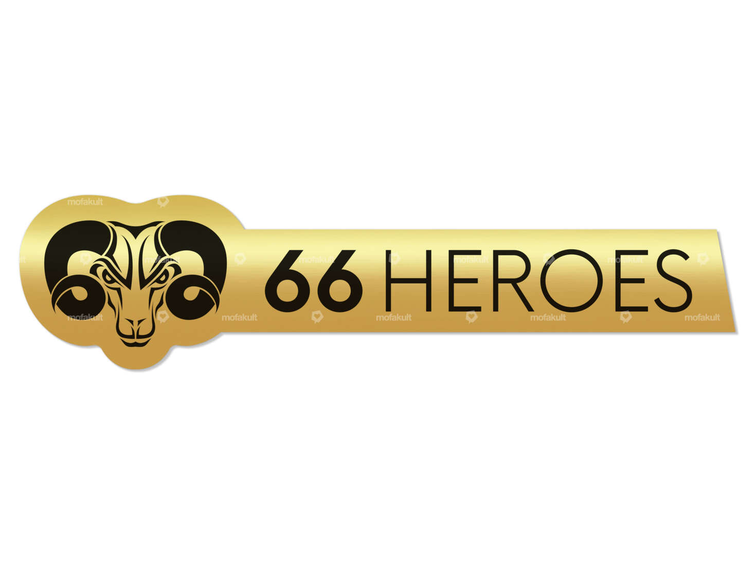 Sticker "66HEROES" 83 x 20 mm gold Carousel Image 1
