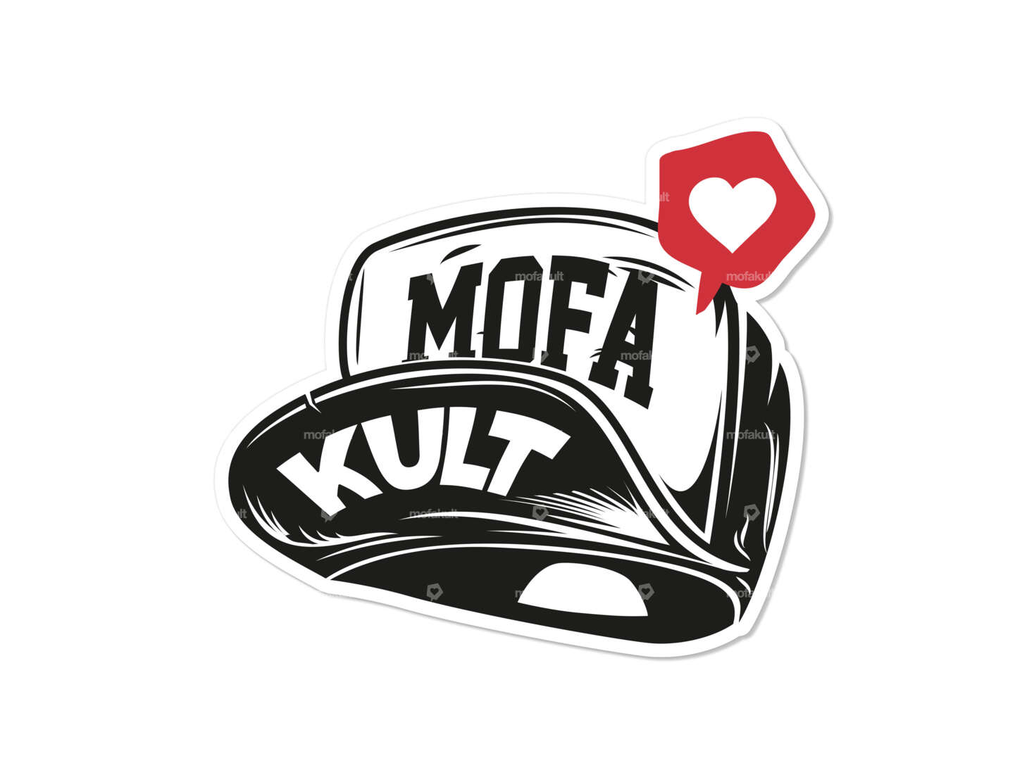 Sticker "mofakult Cap" 70 x 60 mm Carousel Image 1
