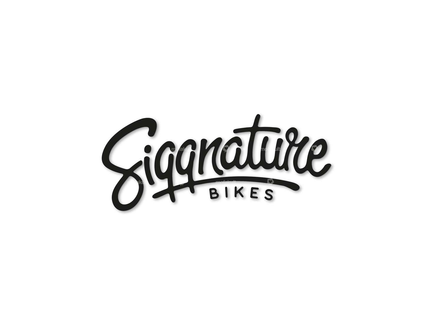 Siggnature sticker "Siggnature Bikes" foil plot 70 x 30 mm black Carousel Image 1