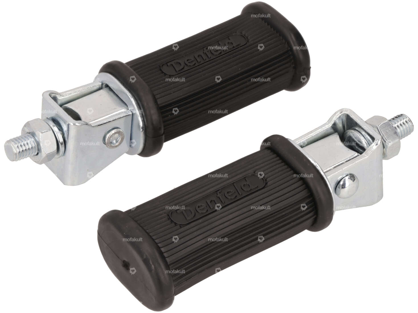 Denfeld footrests angular hinged screwed M10 NOS Carousel Image 1