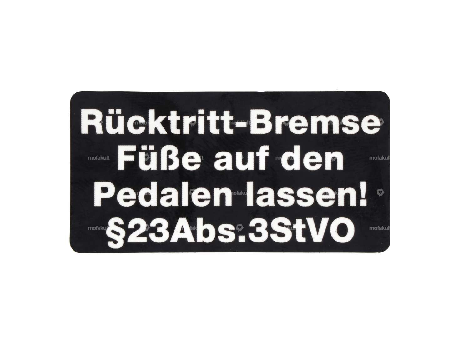 Coaster brake" sticker | Hercules Prima, Optima Carousel Image 1