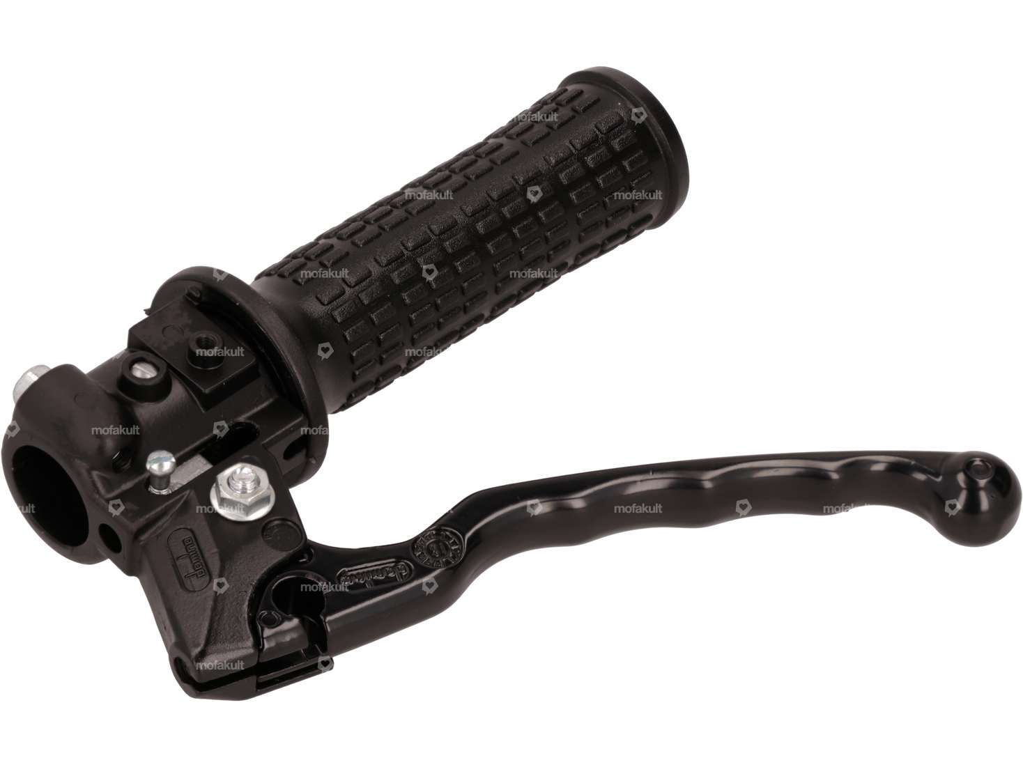 Domino throttle grip set aluminum black | Piaggio Ciao, SI Carousel Image 2