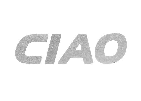 CIAO" lettering for textiles & leather Carousel Image 1