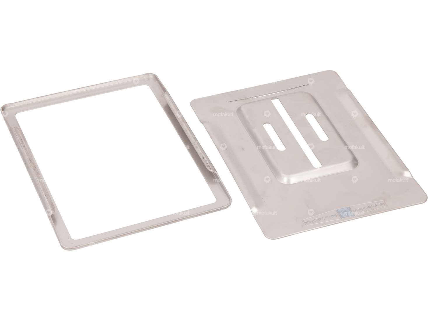 License plate holder (with frame) Inox (CH version) Carousel Image 3