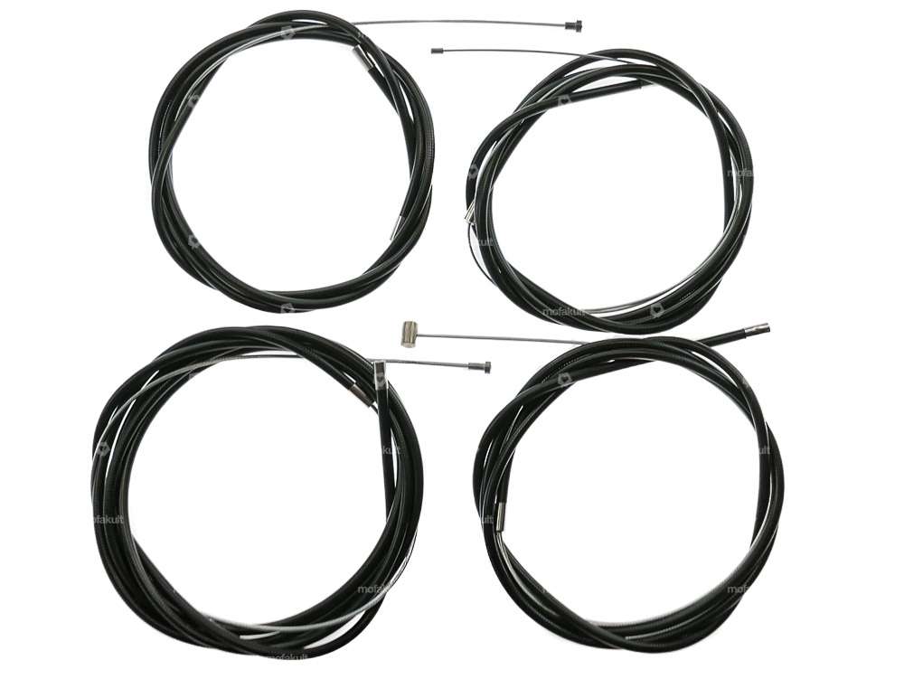 Cable set cut black high handlebars (1A quality) | Puch Maxi Carousel Image 1