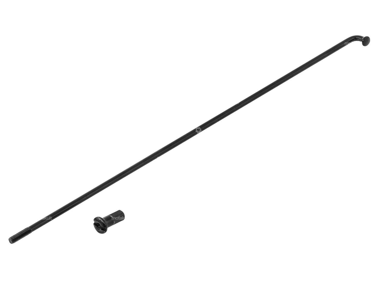 GPO 19" spoke single incl. nipple (2.9 x 212 mm) black Carousel Image 1