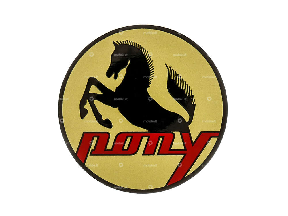 Sticker "Pony" Crest Tank Sachs Ø 80 mm Carousel Image 1