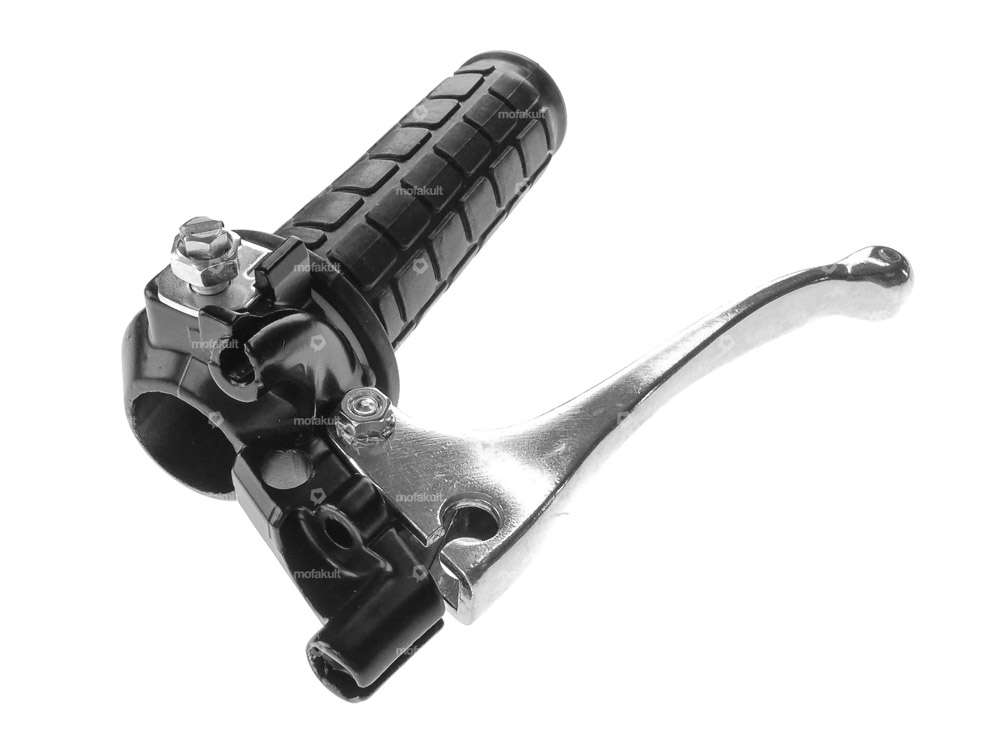 Throttle twist grip solid cast black Carousel Image 3