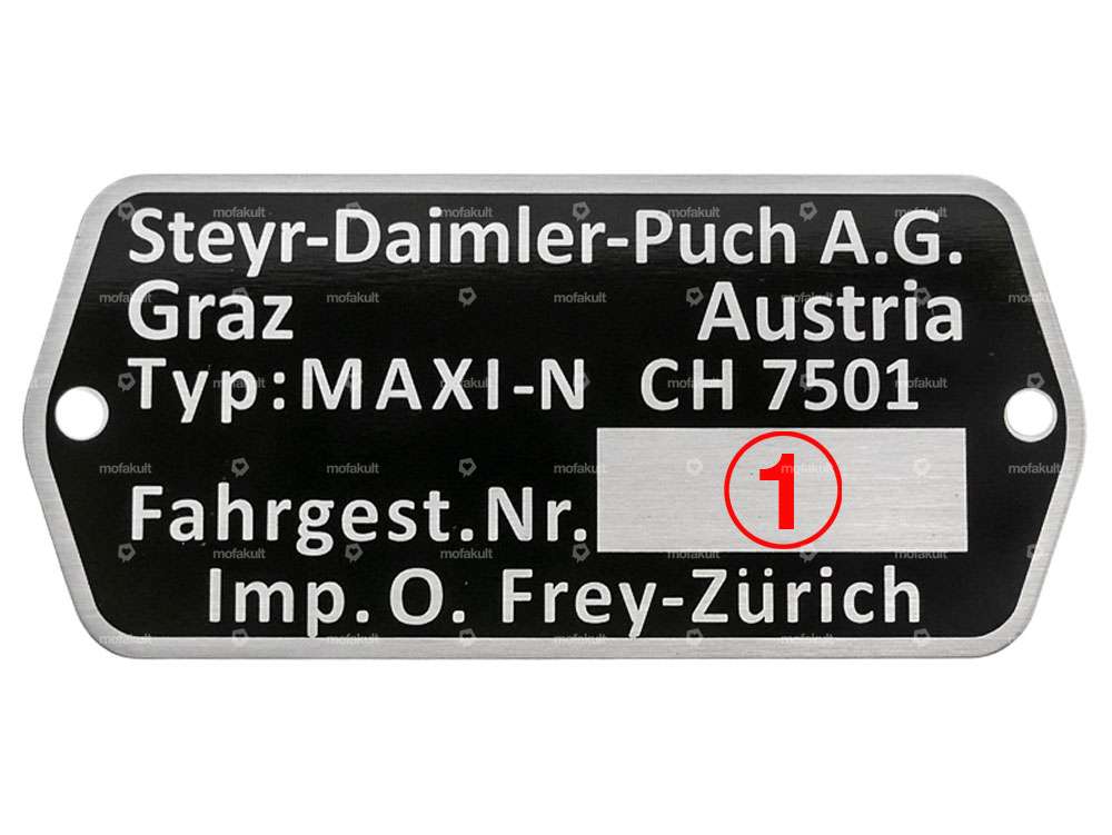 Type plate CH7501 | Puch Maxi N Carousel Image 2