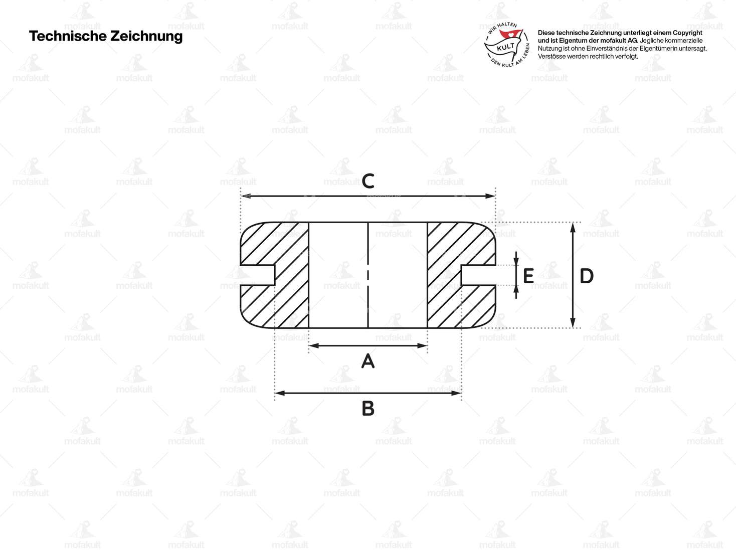 Cable grommet headlight bracket | Puch DS50, VZ50, VS50, MV50 Carousel Image 2