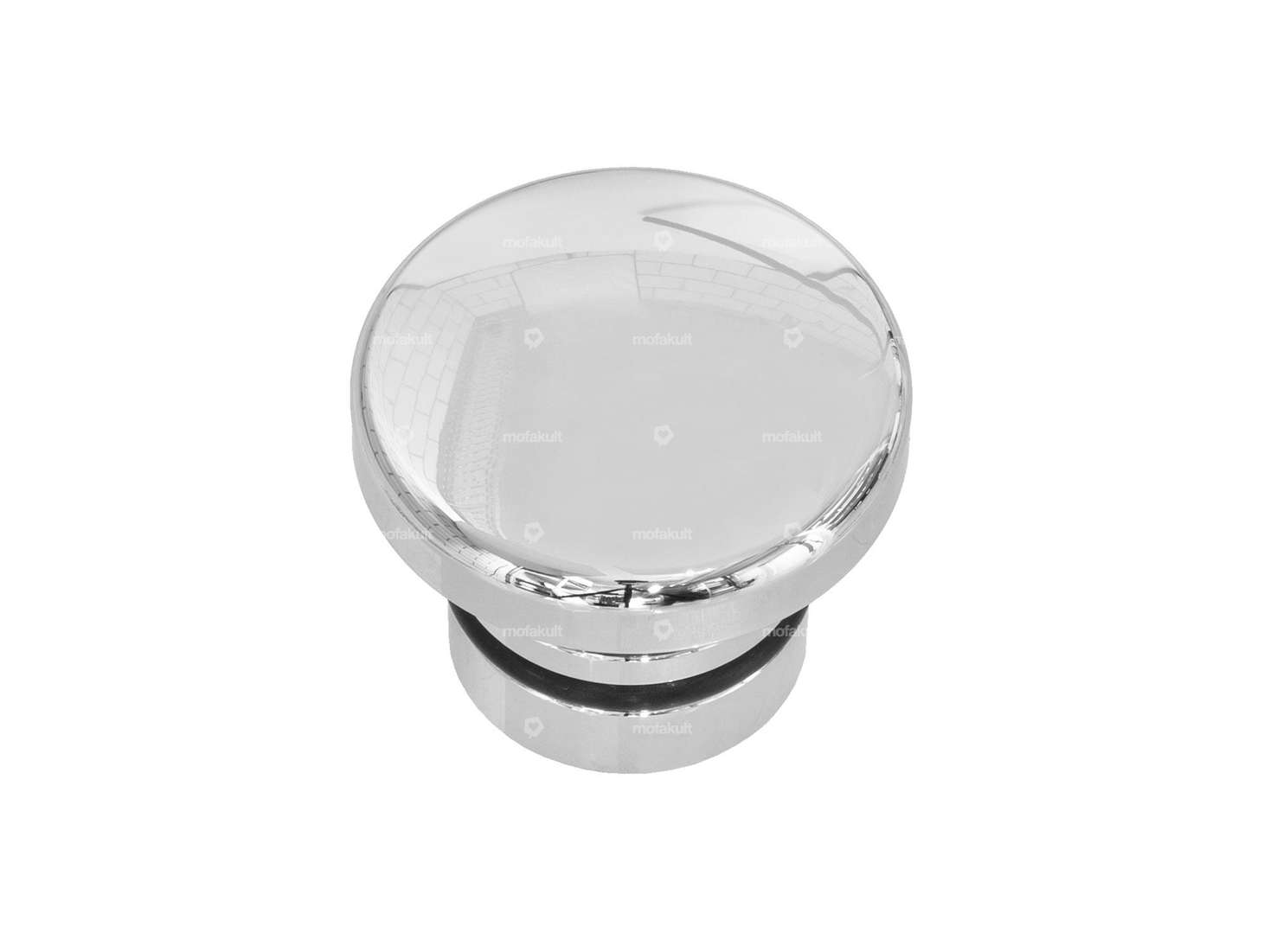 66HEROES Tank cap round aluminum chrome | Puch Maxi (to plug in) Carousel Image 1