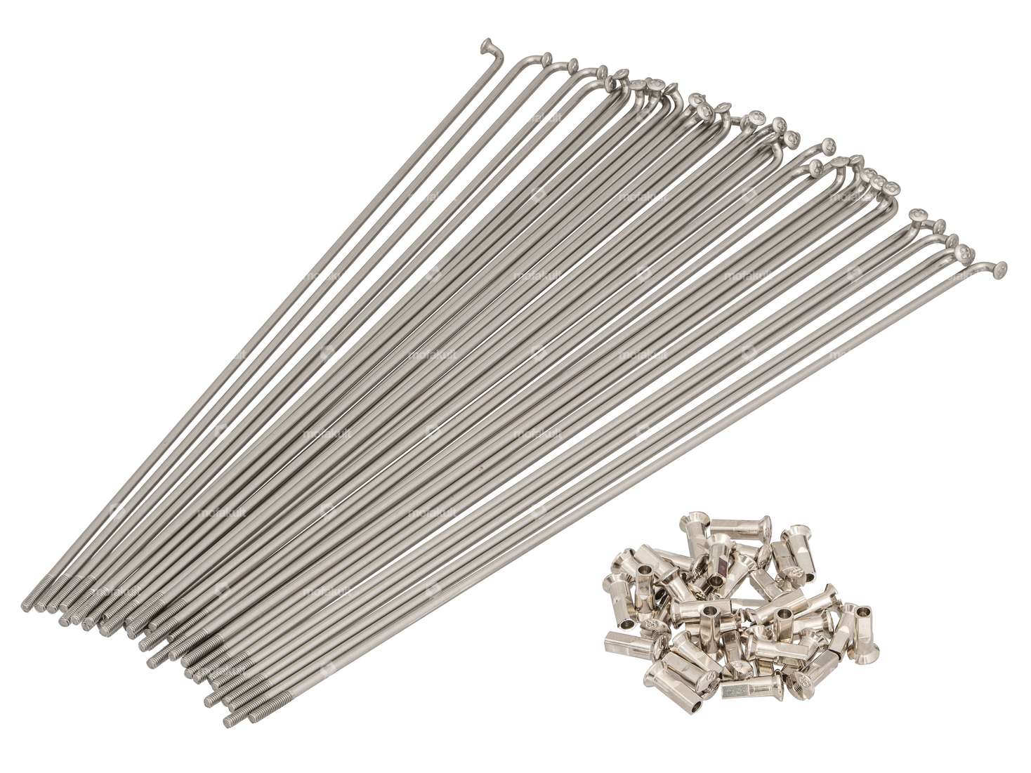 WWS 22" spoke set incl. nipple (2.6 x 249 mm) Inox Carousel Image 1