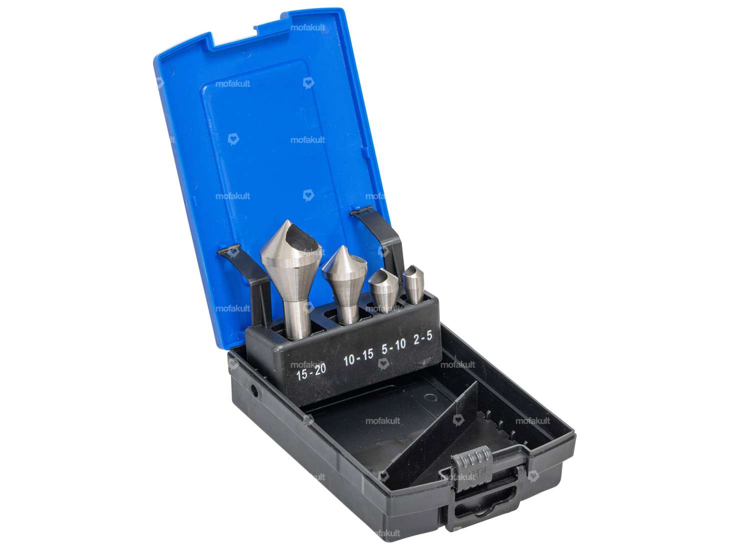 BGS Countersink with cross bore Ø 2 - 20 mm HSS 4 pcs. Carousel Image 1