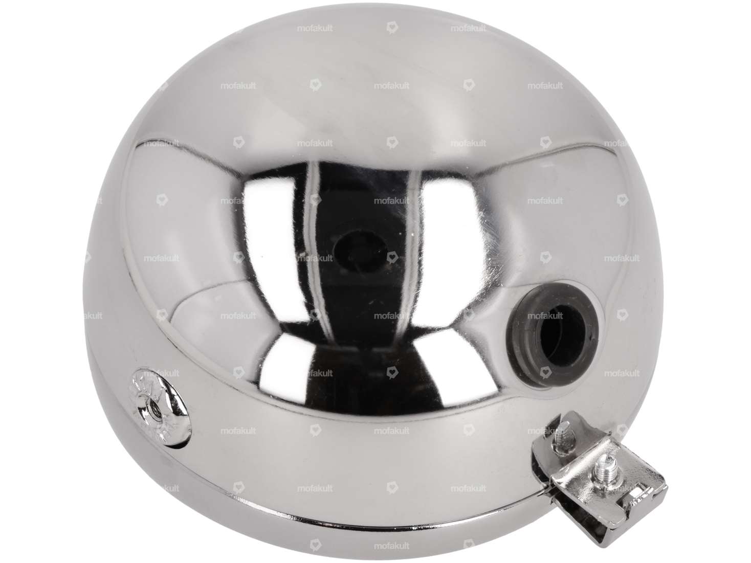 GUIA headlights round Ø 13 cm chrome (narrow spoiler) Carousel Image 2