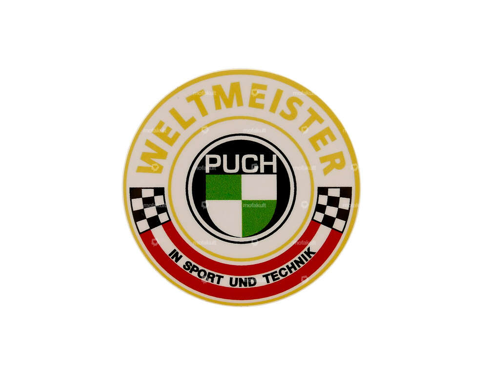 Puch World Champion" sticker Ø 53 mm Carousel Image 1