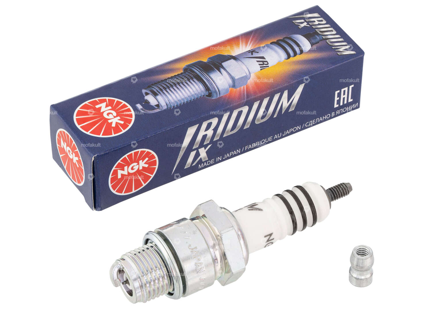 NGK BR9HIX Spark plug short thread suppressed Iridium Carousel Image 1