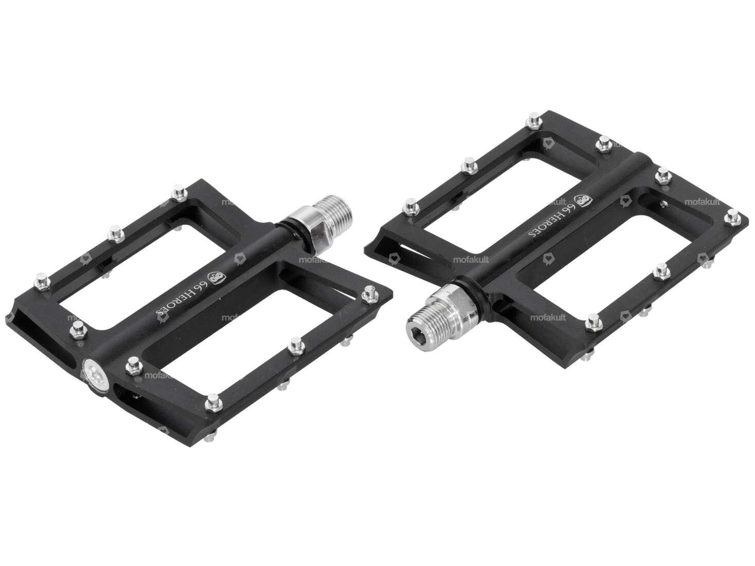 66HEROES CNC pedals aluminum black anodized Carousel Image 1
