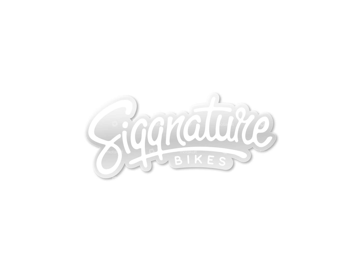 Siggnature sticker "Siggnature Bikes" 70 x 30 mm transparent white Carousel Image 1