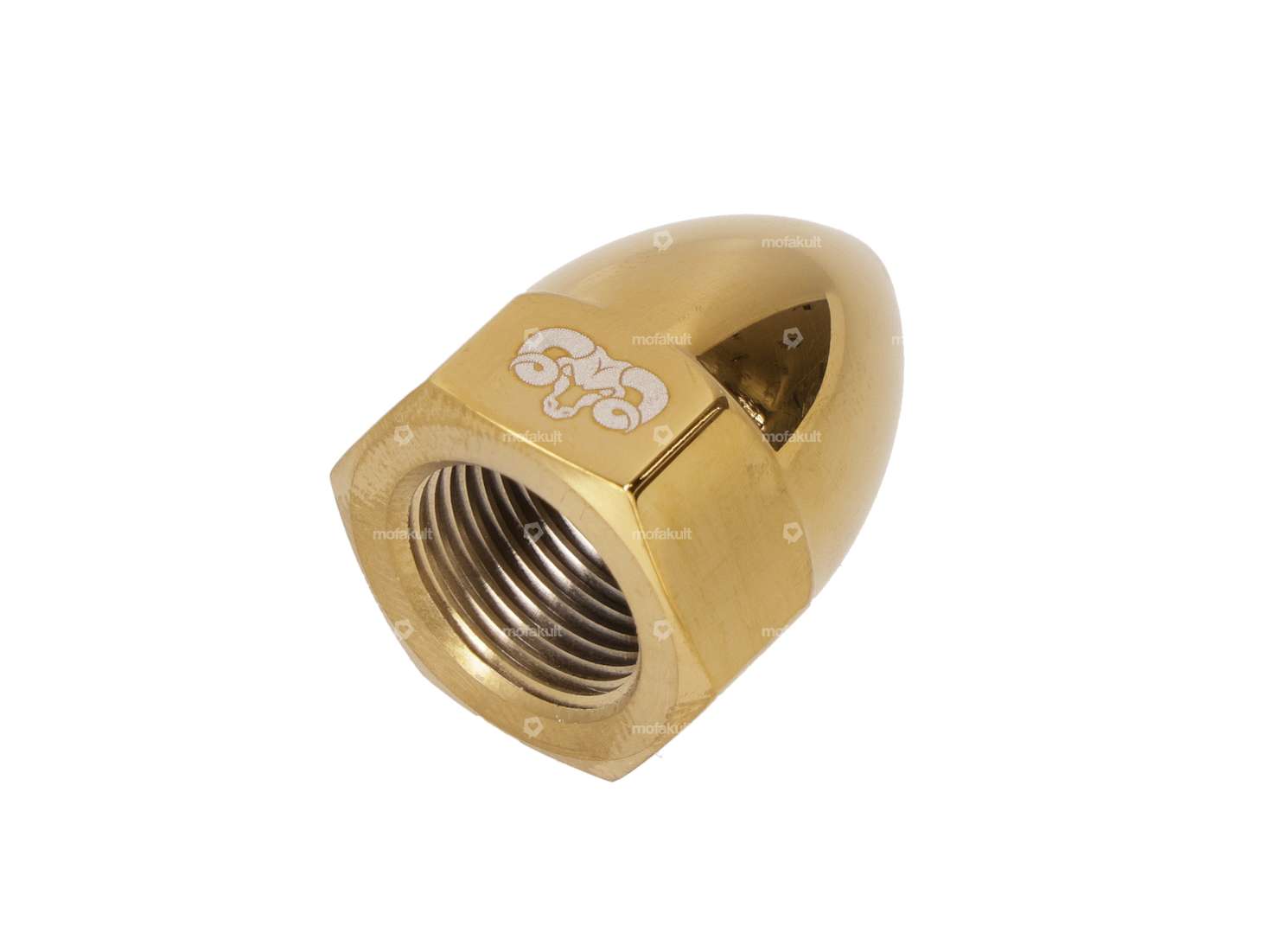 66HEROES Bullit M12x1 pointed nut (wheel nut) gold Inox Carousel Image 2