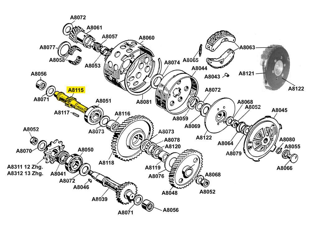 Engine countershaft | Beta 521 (A8115) Carousel Image 3