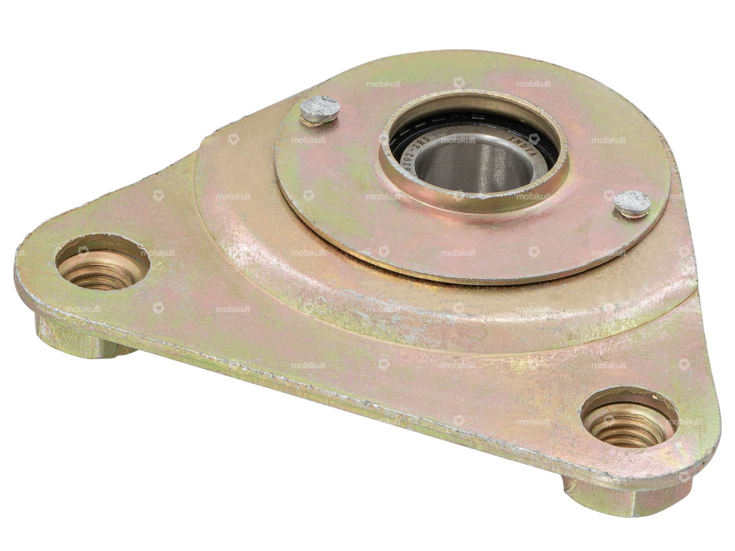 Triangular bearing plate yellow galvanized | Piaggio Ciao, SI, Bravo, Grillo Carousel Image 2