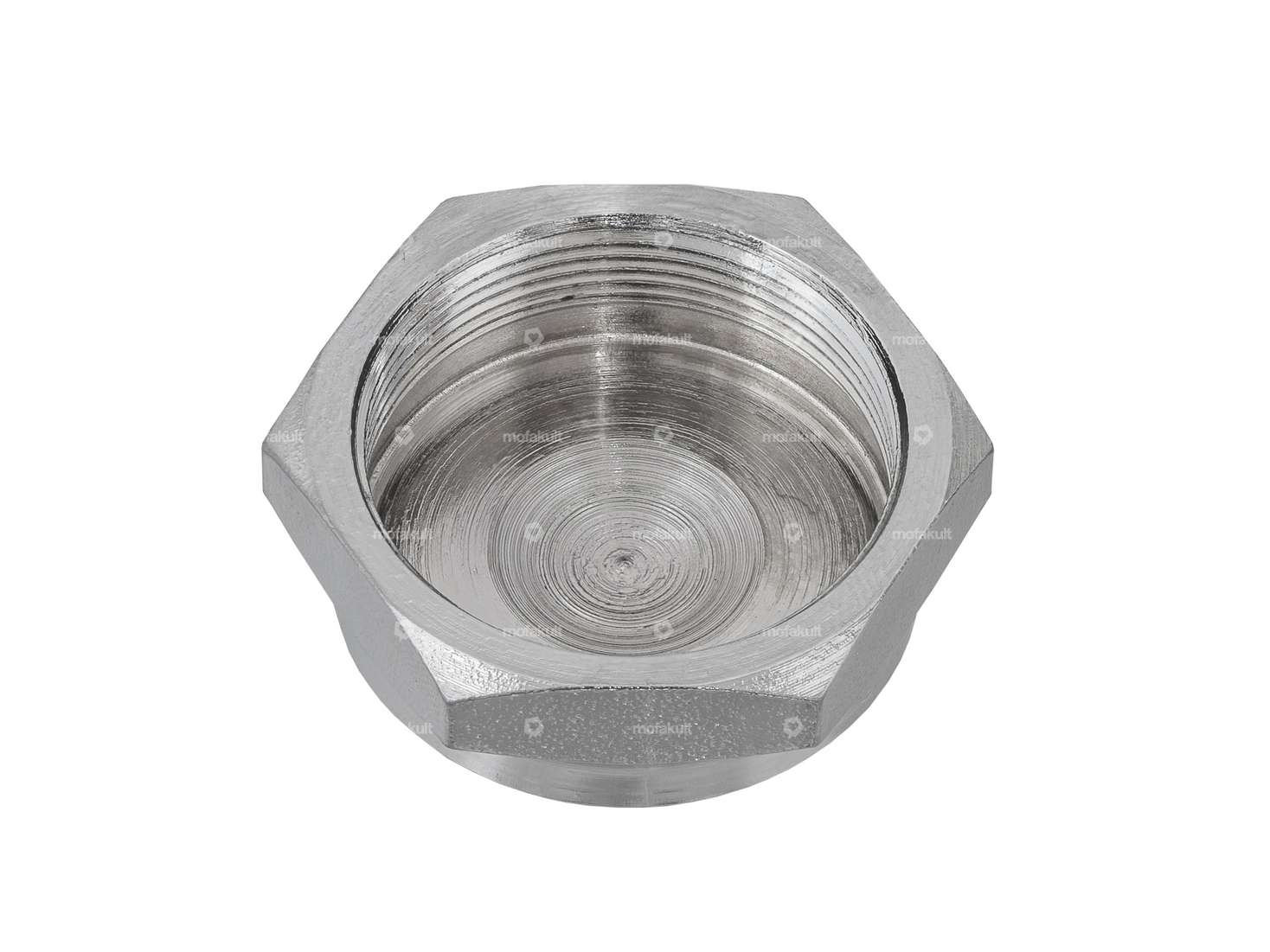 Fork steerer nut M26x1 closed low fork plate chrome Carousel Image 2