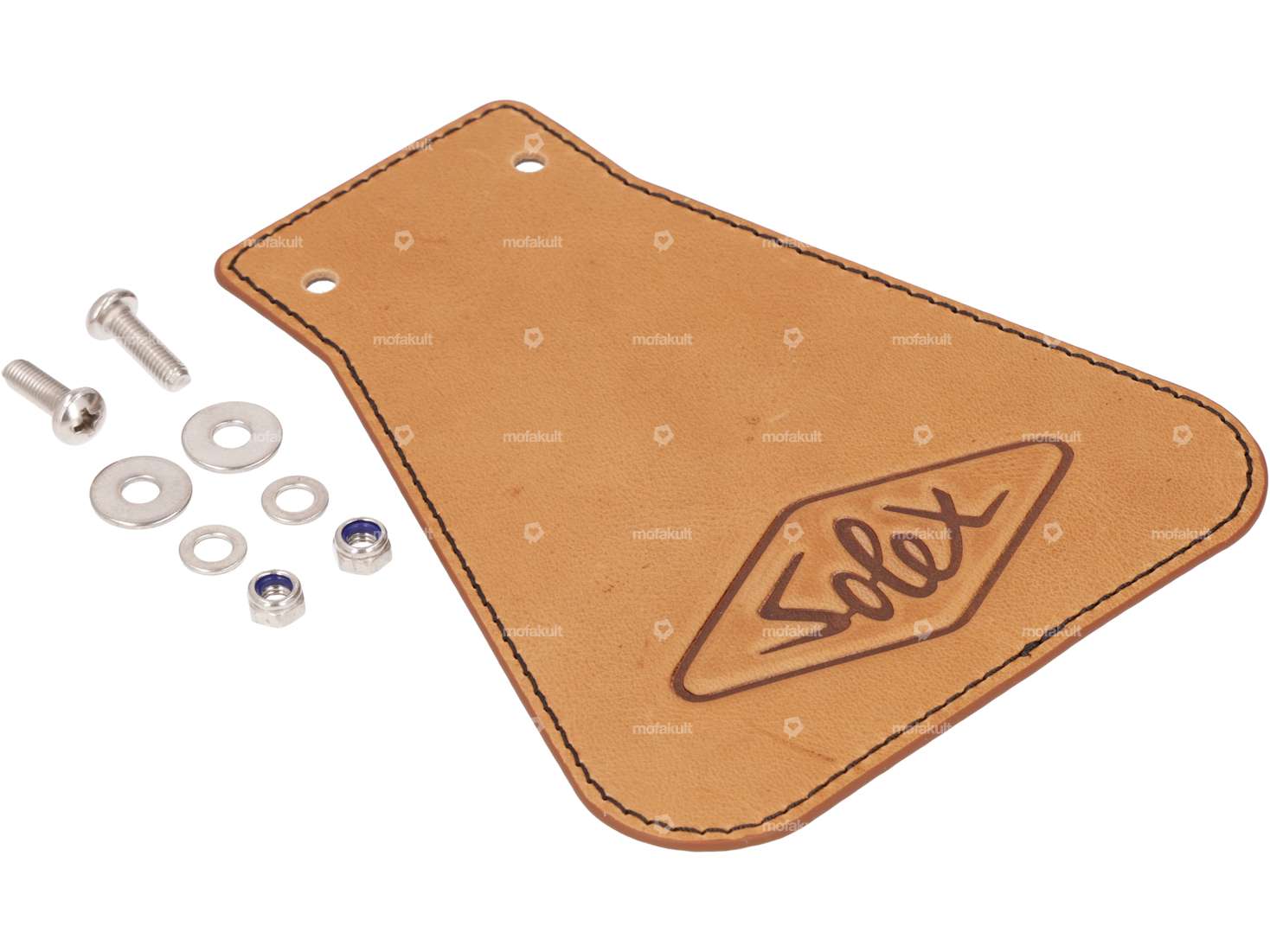 66HEROES Splash guard "Solex" narrow leather Carousel Image 2