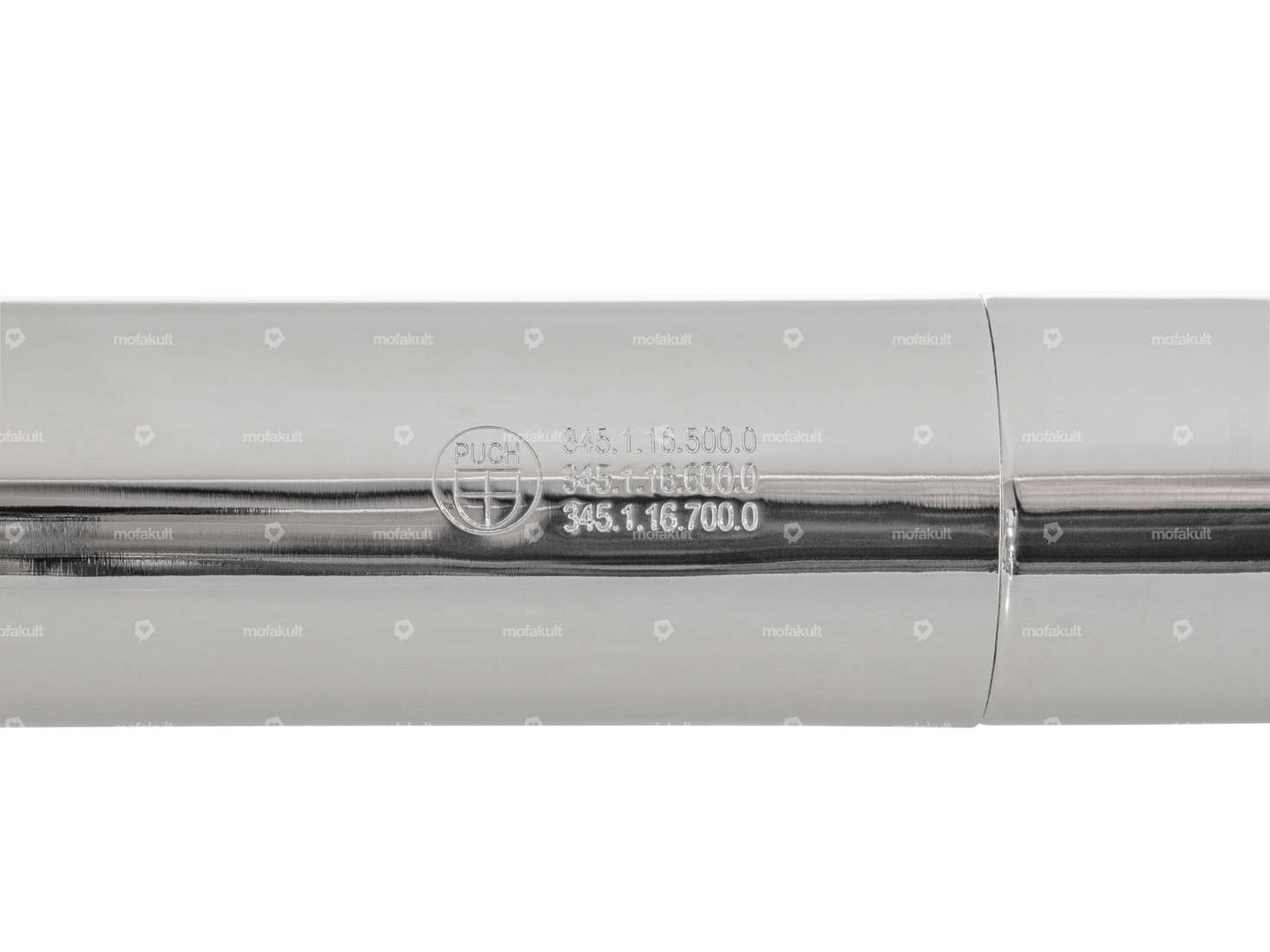 swiing® ingenious cigar Ø 28 / 70 mm chrome (reso exhaust) camouflaged | Puch Maxi S, N Carousel Image 4